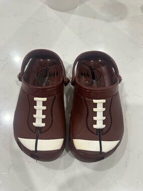 Kids Football Crocs Shoes - Brown